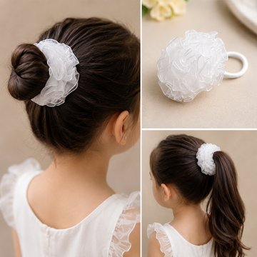 Elastic cu pampon alb