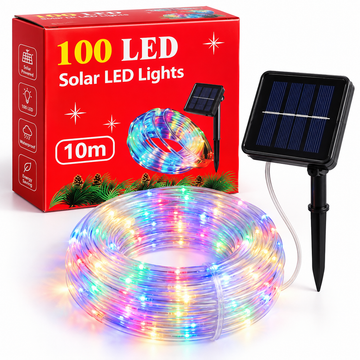 Instalatie solara furtun 10m 100 LED multicolor