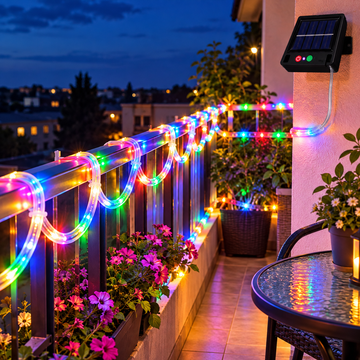 Instalatie solara furtun 10m 100 LED multicolor