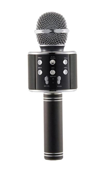 Microfon 858 Karaoke , conexiune bluetooth , difuzor incorporat , negru