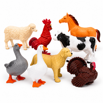 Jucarie set animale domestice cu catel
