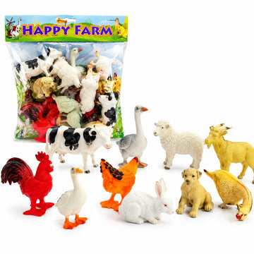 Jucarie set animale domestice cu catel