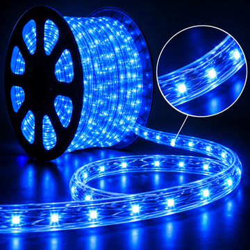 Furtun luminos albastru 80m