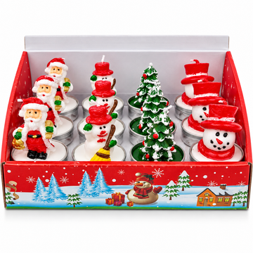 Lumanare cu figurina Craciun 12/set