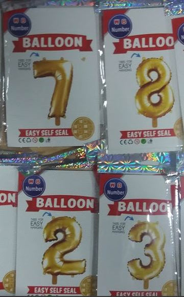 Balon folie cifra auriu 45cm