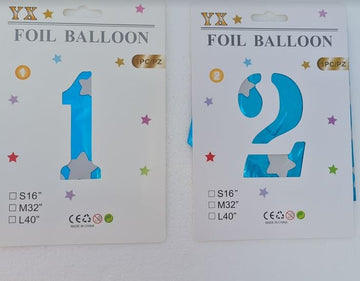 Balon folie cifra albastru 45 cm