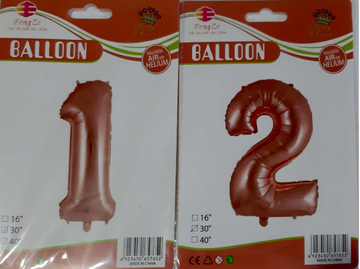 Balon folie cifra roz 80cm