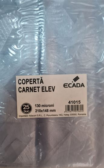 Coperta carnet elev transparenta