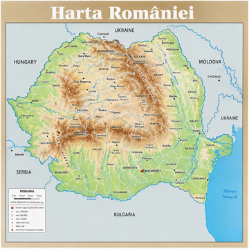 Harta Romaniei 30x40cm