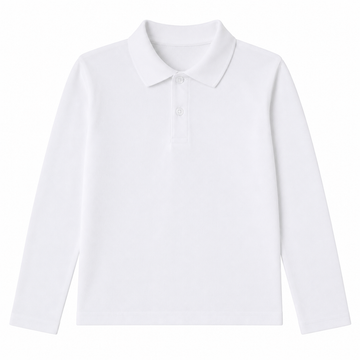 Bluza polo alba pentru copii