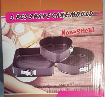Tava tort 3/set  teflonata cu forme diferite