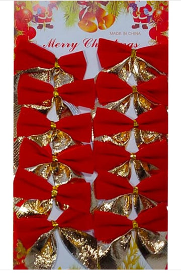 Fundita rosie cu auriu 12/set