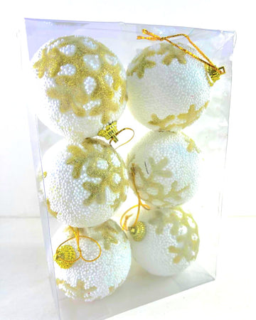 Globulete albe 6/set 5cm