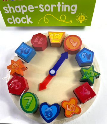 Jucarie lemn ceas puzzle