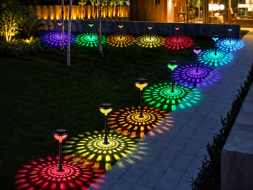 Lampa solara decorativa RGB pentru gradina