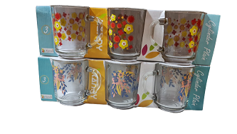 Cana din sticla 6/set