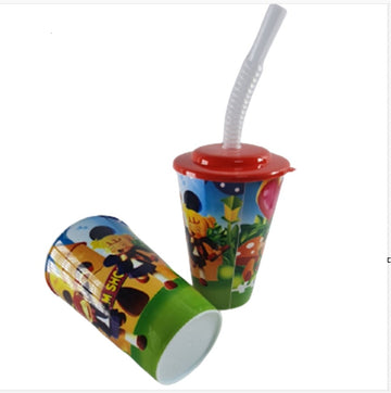Pahar plastic cu pai