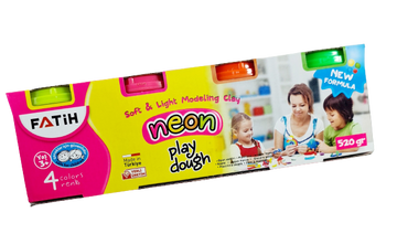 Plastilina usoara Play Dough neon 4x130g