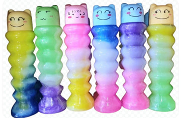 Plastilina modelatoare  slime sticla ursulet