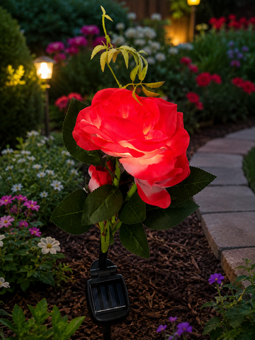 Lampa solara gradina trandafir