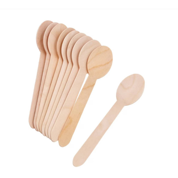 Linguri din lemn de unica folosinta 50/set