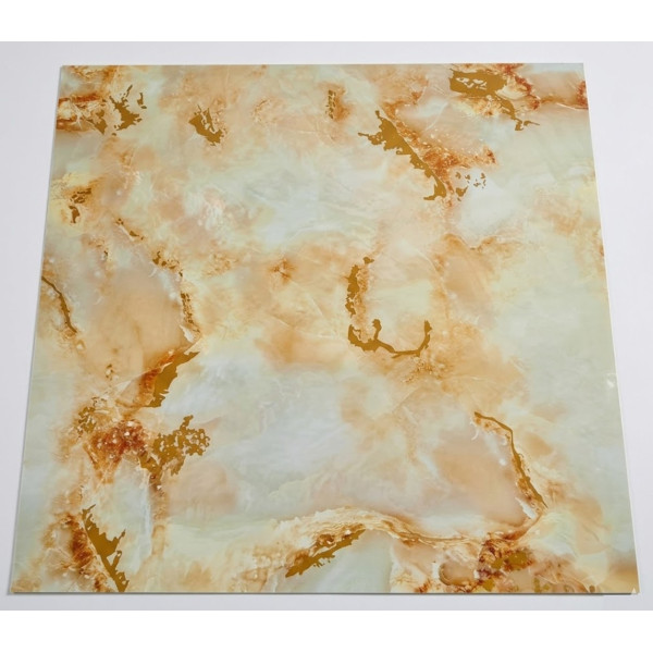 Tapet 3D autoadeziv 60 cm x 60 cm x 0,3 cm model marmura, auriu