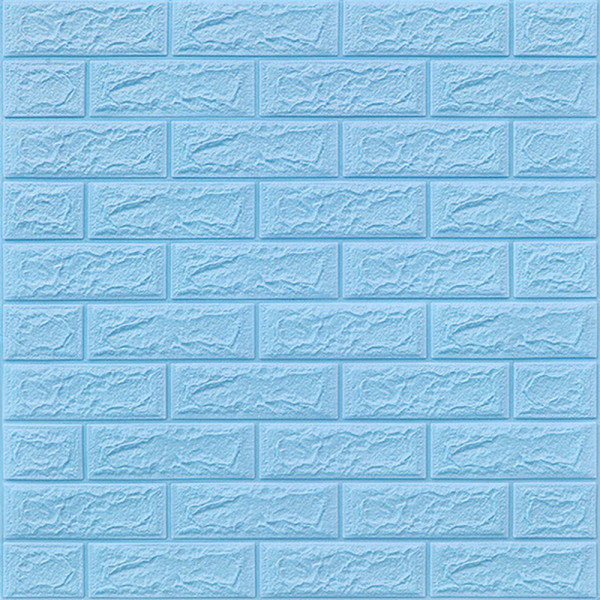 Tapet 3D, autoadeziv 70 cm x 77 cm x 0,3 cm, model caramida, Albastru