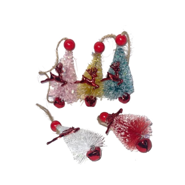 Decoratiune bradut cu clopotel 5/set