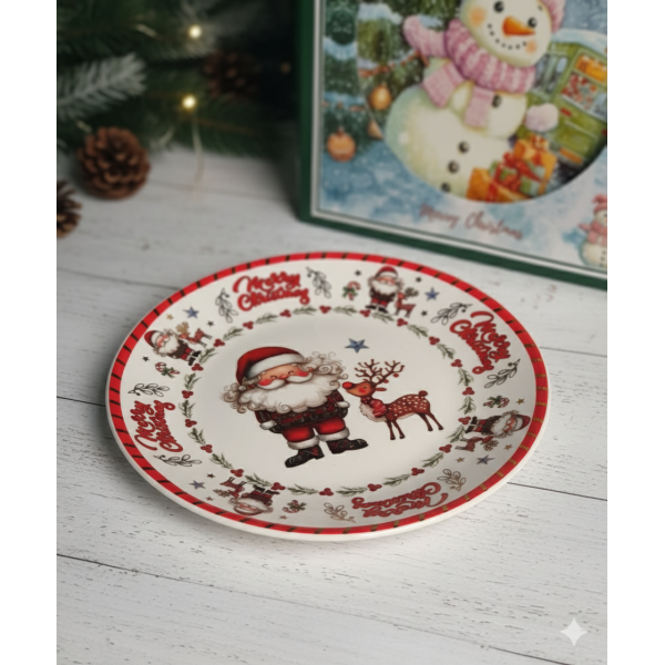 Platou ceramic Craciun