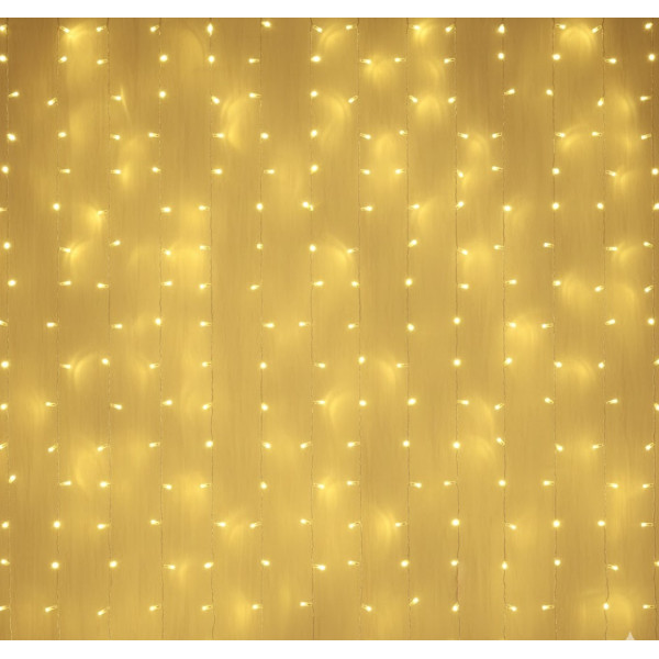 Instalatie perdea 3m x 3m cu led alb cald