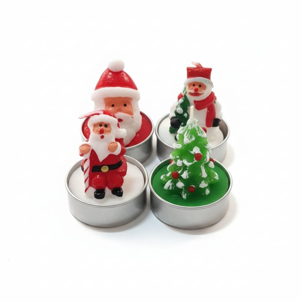 Lumanare cu figurine Craciun 4/set