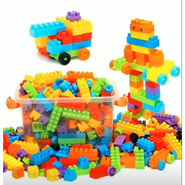 Cuburi lego mari 140 piese
