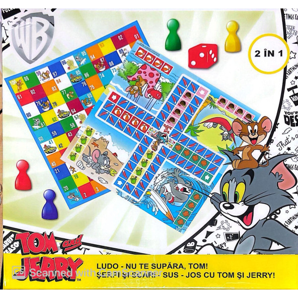 Joc societate de 2 jocuri clasice Tom si Jerry