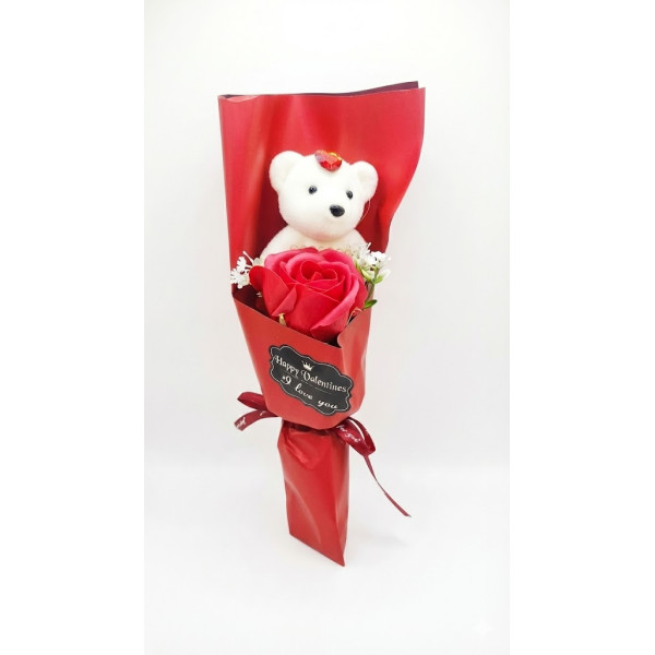 Aranjament buchet flori sapun 