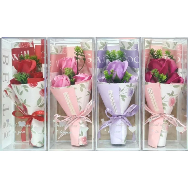 Aranjament buchet flori sapun 2