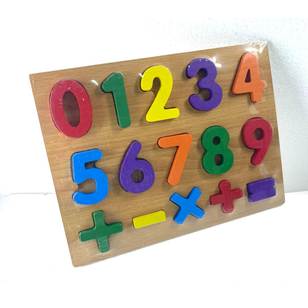 Puzzle lemn litere si cifre