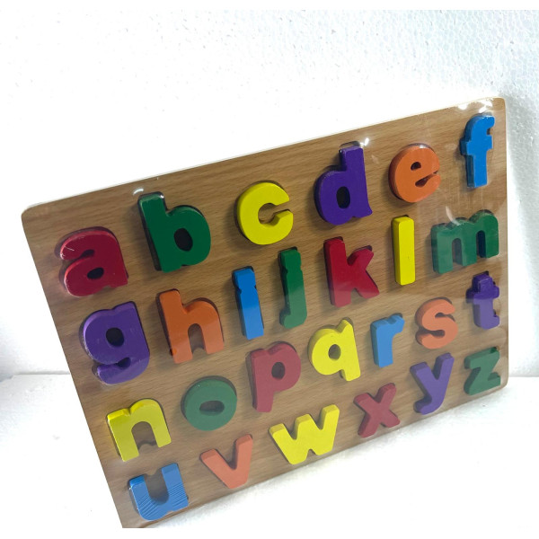 Puzzle lemn litere si cifre