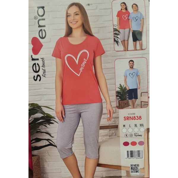 Pijamale dama cu maneca scurta